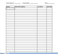 inventory sheet template inventory count sheet 791x1024