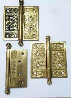 Solid brass Butterfly Hinges 4 x 4 inches #CharlestonHardware Solid Brass, Butterfly Hinges, Inches, Solid