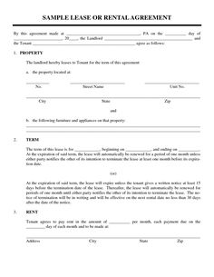 rental house contract template free