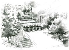Landscape Architecture Perspective Drawings perspective landscape garden design drawing | illustrationmax Landscape Architecture Perspective Drawings perspective landscape garden design drawing | illustrationmax