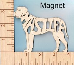 Hovawart Dog laser cut and engraved wood Magnet Great Gift Idea
