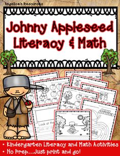 Johnny Appleseed Activities Literacy And Math Printables