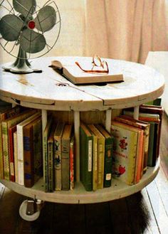 138 Best Bookshelves That Inspire Images Shelves A Very Handy Bookshelf Slash Coffee Table In One Round Vintage