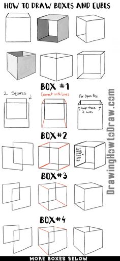simple lesson in perspective drawing drawing tutorials pinterest how to draw boxes and cubes and how to shade them step by step tutorial
