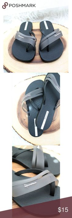 Ipanema Women`s Flip Flops Deco Sandal Beige and Bronze Brazilian Sandals NWT