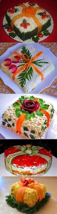 Comestíveis "presentes" de Natal: saladas e lanches como presentes / Receitas simples