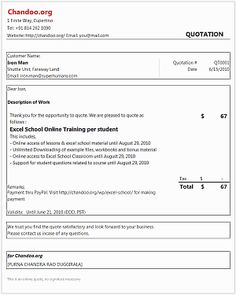 how to write a price quote email