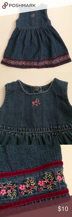 Gymboree Vintage Strawberry Fields Embroidered Baby Girl Hat White sz 12-18 mos