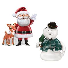 Rudolph Reindeer Rosy Red 12 inch Glossy Ceramic Holiday Covered Plate