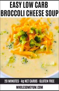 Easy Broccoli Cheese Soup Recipe - 5 Ingredients - How to make the best broccoli cheddar soup in 20 minutes! This easy, low carb broccoli cheese soup recipe is healthy, CHEESY, 5 ingredients, & gluten-free. #wholesomeyum #keto #lowcarb #dinner #lowcarbdinner #soup #ketosoup Easy Broccoli Cheese Soup Recipe - 5 Ingredients - How to make the best broccoli cheddar soup in 20 minutes! This easy, low carb broccoli cheese soup recipe is healthy, CHEESY, 5 ingredients, & gluten-free. #wholesomeyum #keto #lowcarb #dinner #lowcarbdinner #soup #ketosoup
