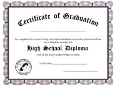 free printable high school diploma