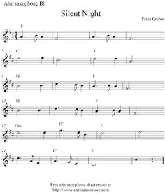 free sheet music scores silent night free christmas alto saxophone silent night saxophone sheet music