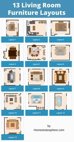 How To Efficiently Arrange The Furniture In A Small Living Room Here S An Awesome Collection Of 13 Custom Living Room Furniture Layout Ideas In A Series Floor Plan Ilrations
