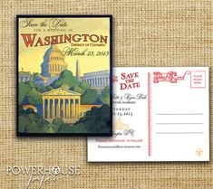set of 25 cards and white envelopes Skyline Save the Dates San Jose Wedding Save the Date Cards