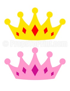 Printable crown photo booth prop. Create DIY props with our free PDF template at http://propstoprint.com/download/crown-photo-booth-prop/
