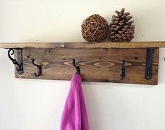 How To Mount A Coat Rack On The Wall Claremont Coat Rack w Floating Shelf Hanger hooks Rustic modern 2 How To Mount A Coat Rack On The Wall Claremont Coat Rack w Floating Shelf Hanger hooks Rustic modern 2