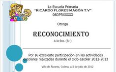 planeta escolar diplomas y reconocimientos a padres y familia formato de reconocimiento para editar