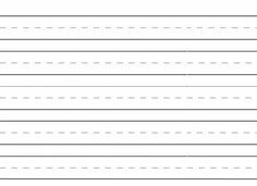 writing paper for kindergarten with lines