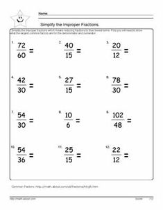 best images slip on worksheets on how to simplify fractions simplify the improper fractions worksheet answers on page of pdf