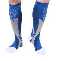 Nylon Plum /& Mauve Small VIM /& VIGR Womens 20-30 mmHg Compression Socks: Work to Play Stripe