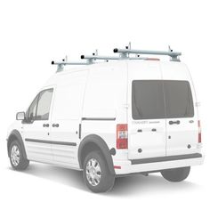Chevy City Express 2013-2017 Aluminum 2 Bar 50/" Van Roof Ladder Rack Black
