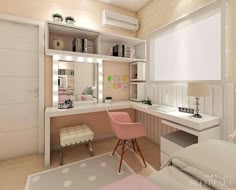 Bedroom Interior, House Interior, Diy Bedroom, Bedroom Kids, Bedroom Office, Corner Vanity Bedroom