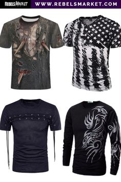 Mens Hip Hop Punk Rockabilly Clothing Mermaid Print Plus Size Shirts