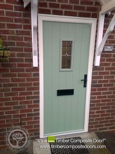 4 Square Glazed Composite Front Door in Chartwell Green with 2 ... 4 Square Glazed Composite Front Door in Chartwell Green with 2 ...