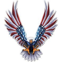 American Flag Attack Eagle Head Graphic Mural Decal Sticker American Flag Attack Eagle Head Graphic Mural Decal Sticker