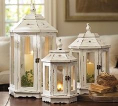 Vintage Shabby Chic Decorating Ideas Lanterns With Candles Shabby White Beauties