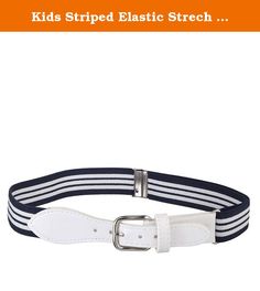 Fancy Kids Elastic Adjustable Belt with Leather Closure Available in 11 Colors
