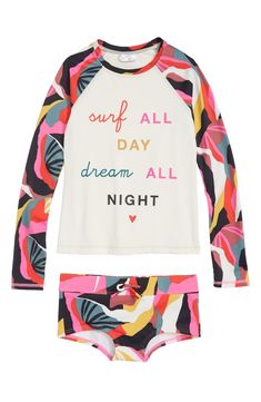 NWT Gymboree Girls Rash Guard Set Swimsuit Kid Girl Beach UPF 50 2pc