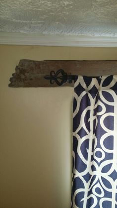 I Was Having Trouble Screwing Curtain Rod In A Stud So Used Old Barnwood I Was Having Trouble Screwing Curtain Rod In A Stud So Used Old Barnwood