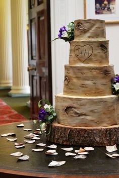 Rustic Silver Birch Wedding Cake Rustic Silver Birch Wedding Cake