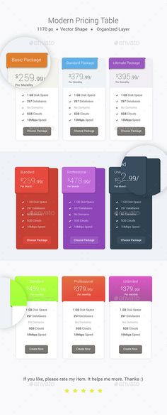 Vector Pricing Tables Design preview Payment page Pinterest - price chart templates Vector Pricing Tables Design preview Payment page Pinterest - price chart templates