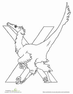 Dino X Dinosaur Coloring PagesAlphabet PagesPreschool