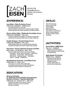 resume format for web designer