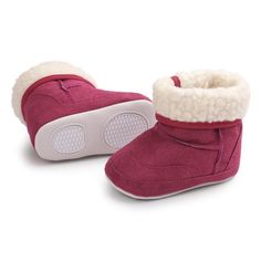 Baby Girls Cartoon Soft Sole Snow Boots Warm Crib Shoes Anti-slip Toddler Boots Dreamyth
