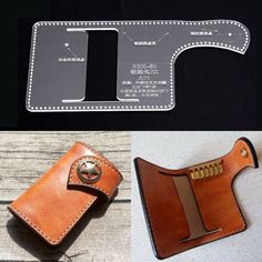 Acrylic long wallet passpot holder Template Leather Craft Pattern Stencil BBX-08