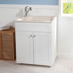 Laundry Sink Base Cabinet House Ideas Pinterest Sinks Laundry Vanity In Black And Abs Sink White Faucet Kit