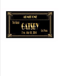 18 best an evening with gatsby images gatsby party 1920s party prom tickets template