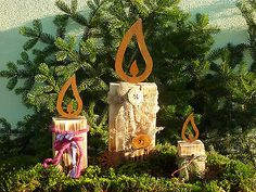 Edelrost Gartendekoration,Lampe Kerze Adventskranz Rost Flamme Weihnachten