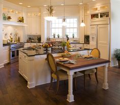 100 Best Kitchen Island With Table Attached Images Diy Ideas For Peregrine Homes Designed This Kitchen To Have An Old Country Feel With All White Jennifer Harlan Bowman Island Table Attached