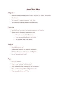 sample soap note