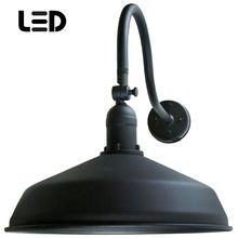 Lora 1 Light Black Outdoor Wall Lighting Lights House And Front Black Metal Gooseneck Barn Light Led Lighting Adlxsv925