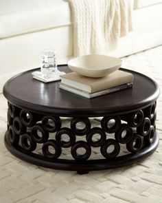 50 Best Centre Tables Images Center Table Centerpiece Pieces Horchow Belmar Coffee Table Unusual Circular Has A Hand Carved Border Of Mod Circles Mango Wood With Lied Dark