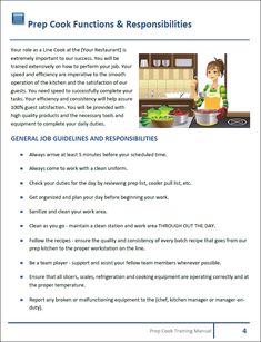 restaurant training manual templates