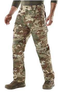 Nicelly Men Outdoor Camouflage Workout Oversize Work Cargo Pants