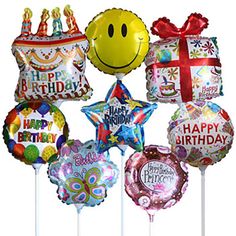 balloons birthday happy dollar tree star foil dollartree bulk inflated sticks pre mini