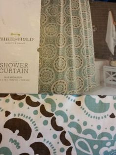 For guest bathroom) Turquoise and Brown Bella Kids Bathroom Fabric ... For guest bathroom) Turquoise and Brown Bella Kids Bathroom Fabric ...